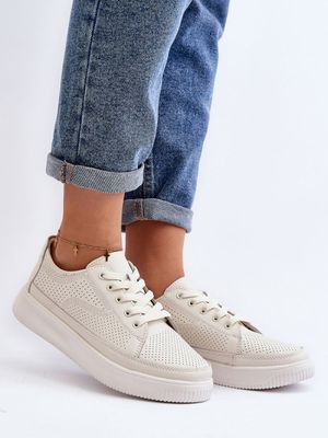 SPOT tennarit - vaalea beige/valkoinen