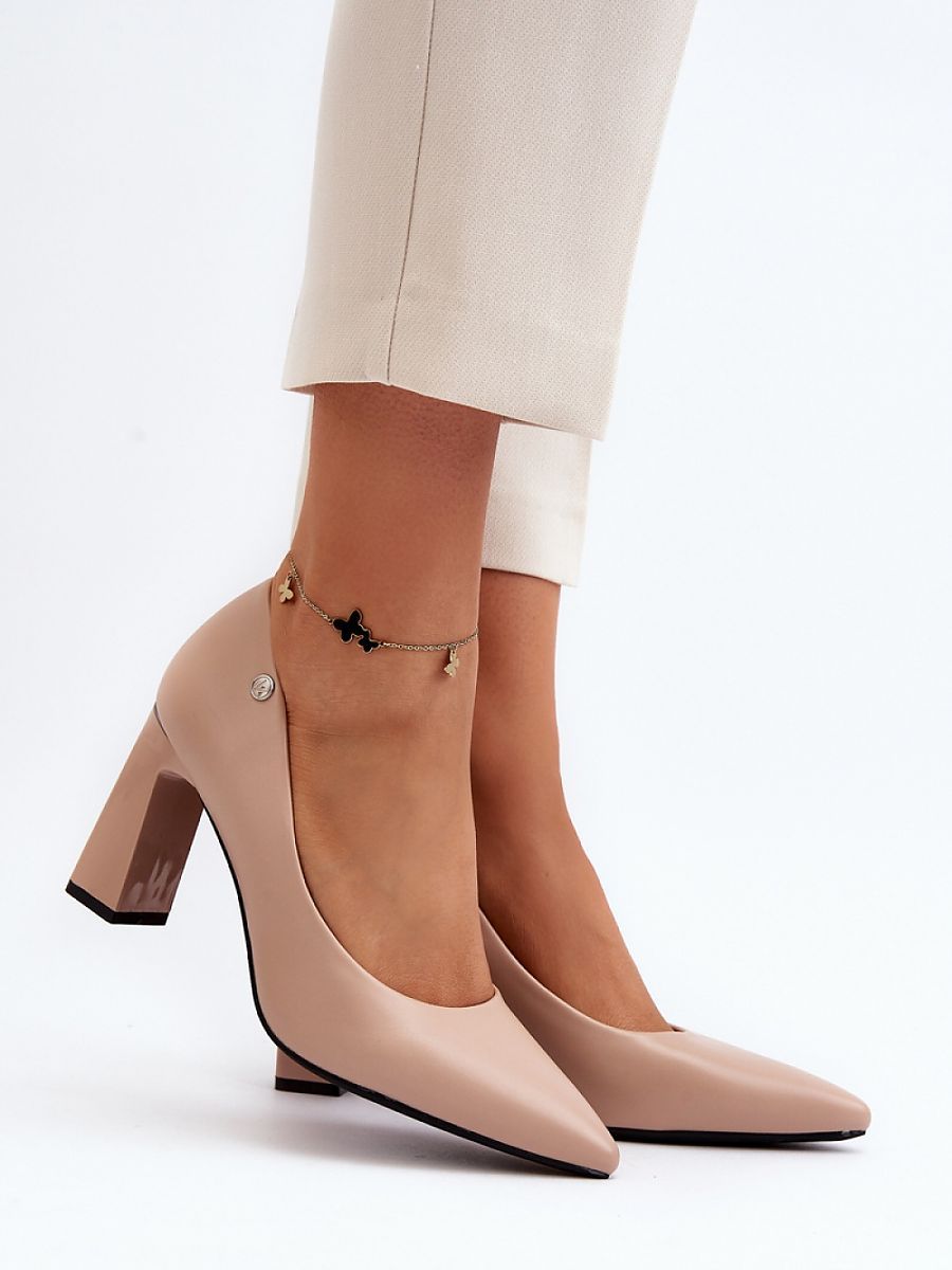 Block heel -avokkaat - beige