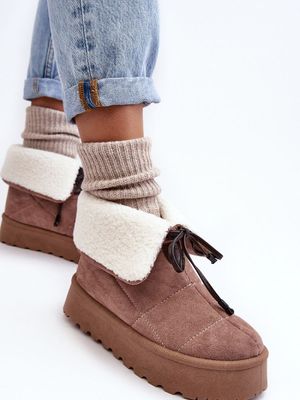 Paksupohjaiset talvikengät - beige