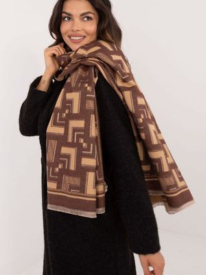 Siksak huivi - ruskea/beige