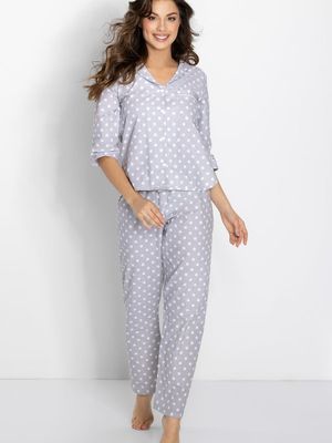 DOT Pyjamasetti, harmaa - Momenti Per Me