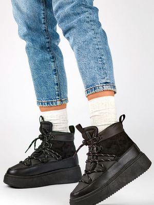 Snow boots talvikengät - musta