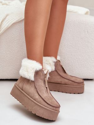 Snow boots talvikengät - beige