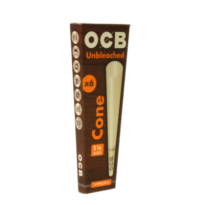 OCB Unbleached 1 1/4 Cones 6pk