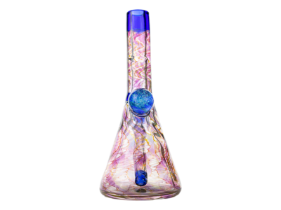 Glass Act Cobalt Blue Stardust Beaker 7.5