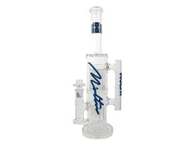 Moltn Glass Blue 65mm Double Tree Perc Can 15