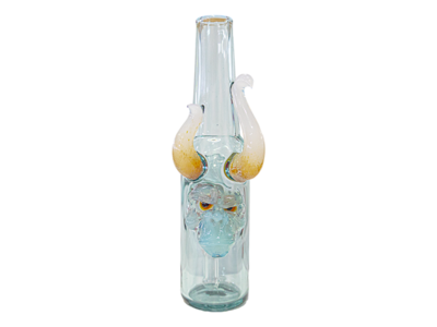 Blu Sun Glass x Sanford Glass Bottle #3 ( Nemo Bottle/Zen Face/Glow Stick Horns/Light Brown Hazel Eyes)