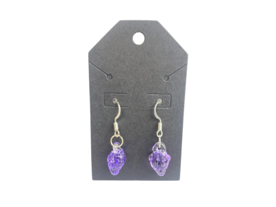Sumuji Glass Purple Rain Strawberry Earrings