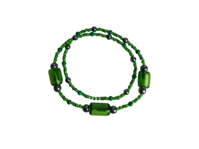 Ken Piper Green Tubes Beaded Necklace