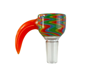 Movement Glass Rainbow Color Horn Bowl 14mm