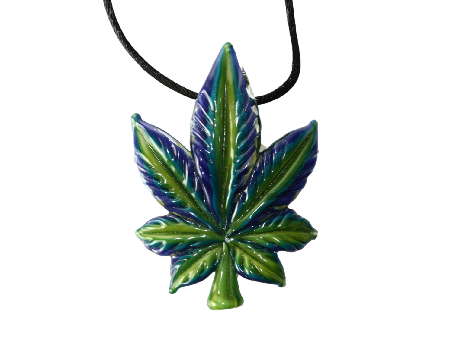 Blossom Glass Weed Leaf Pendant