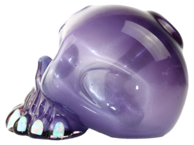 Carsten Glass Purple Velvet Skull