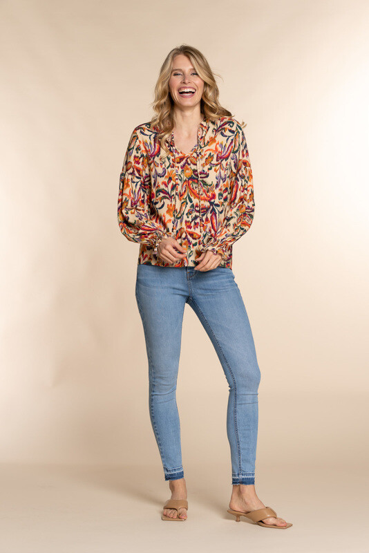 Geisha Floral Print Top