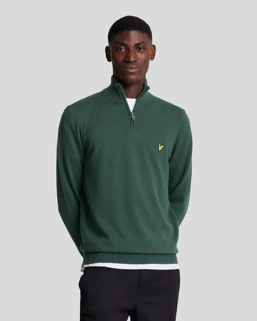 Lyle &amp; Scott Cotton Merino Quarter Zip Trui