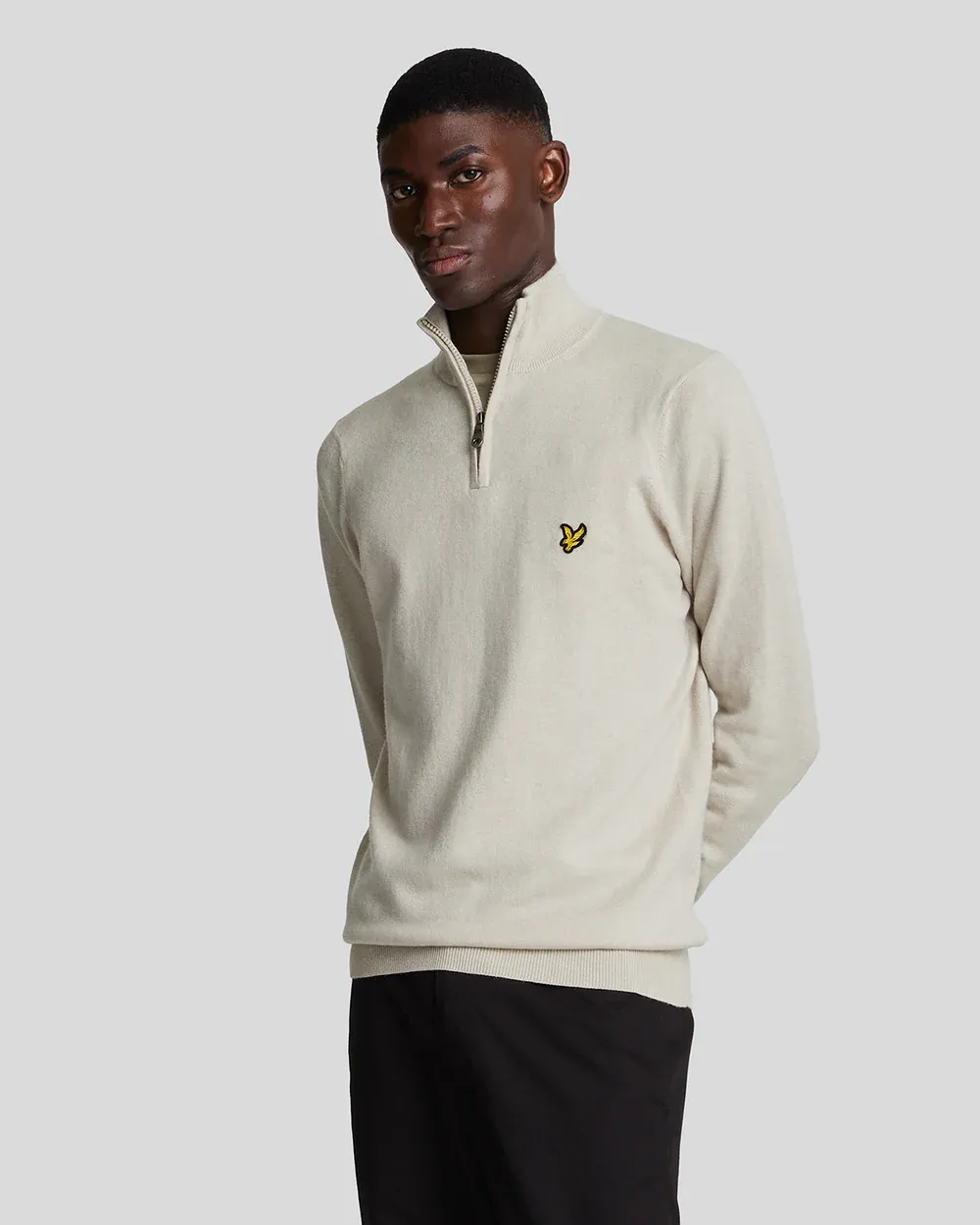 Lyle &amp; Scott Cotton Merino Quarter Zip Trui