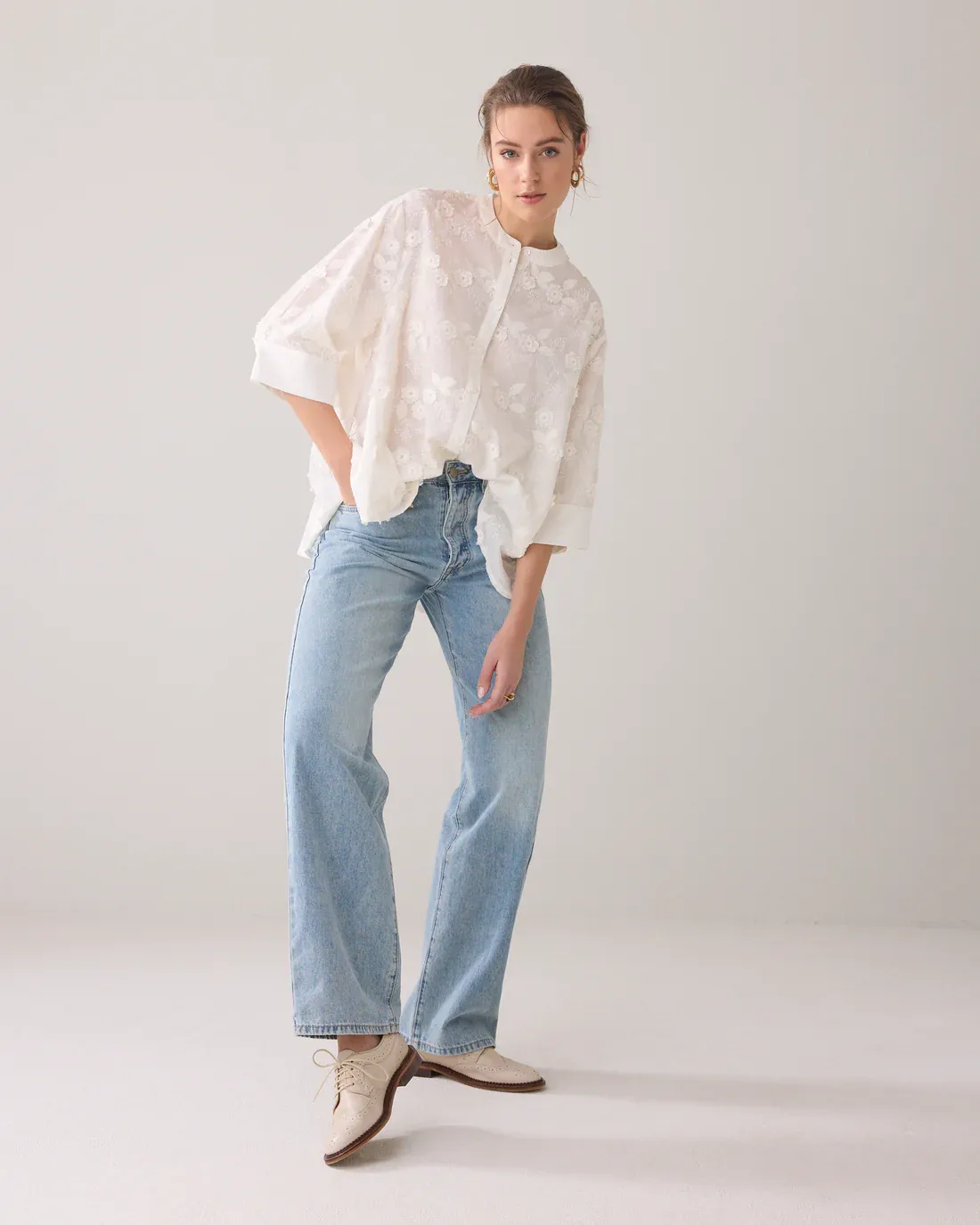 Summum Blouse met 3D Bloemen