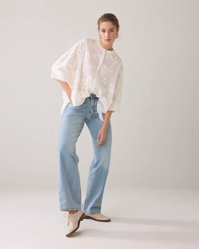 Summum Blouse met 3D Bloemen