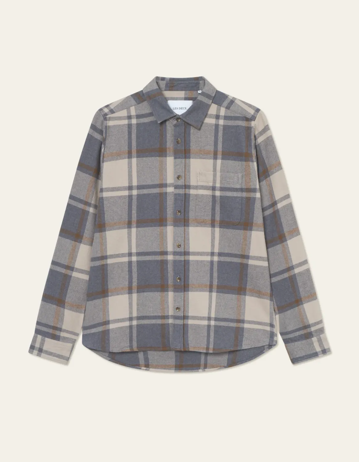 Les Deux Jeremy Check Flannel Blouse