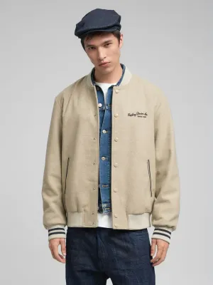 Replay Wool Varsity Bomber Jacket
