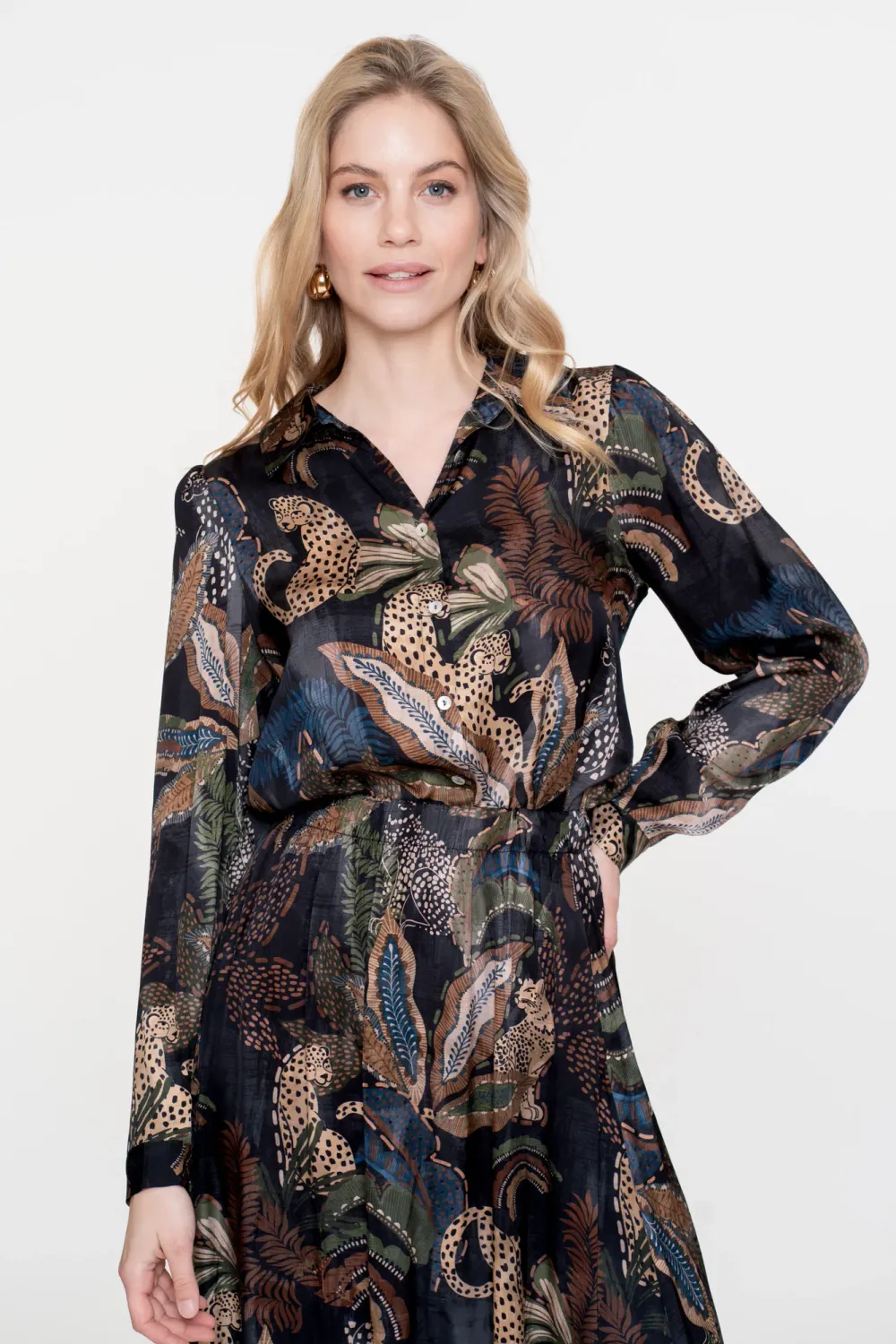 Geisha Blouse met Animal Print