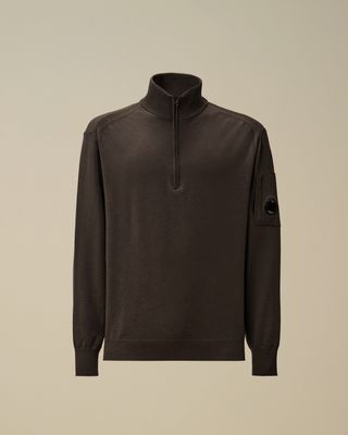 C.P. Company Extrafine Merino Wool Half Zip Trui