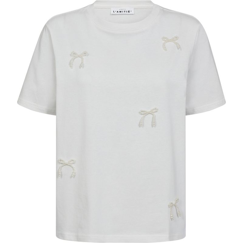 Haute L'Amitie Pearl Bow T-Shirt