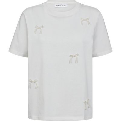 Haute L'Amitie Pearl Bow T-Shirt
