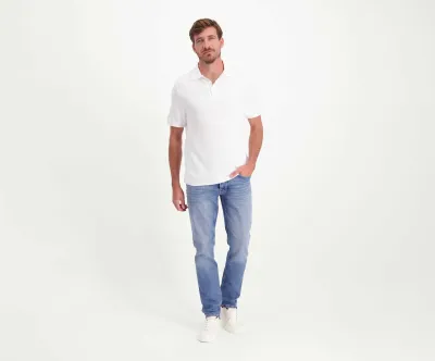 Blue Rivet Slim Stone Bleached Jeans