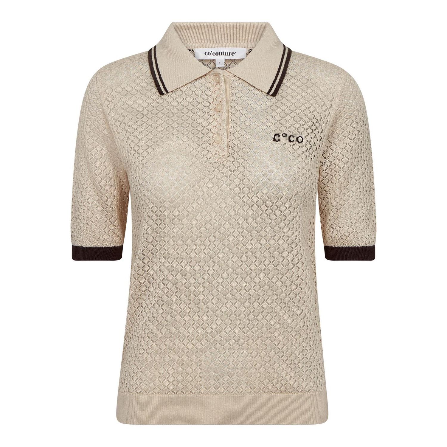Co'Couture Lue Pointelle Polo