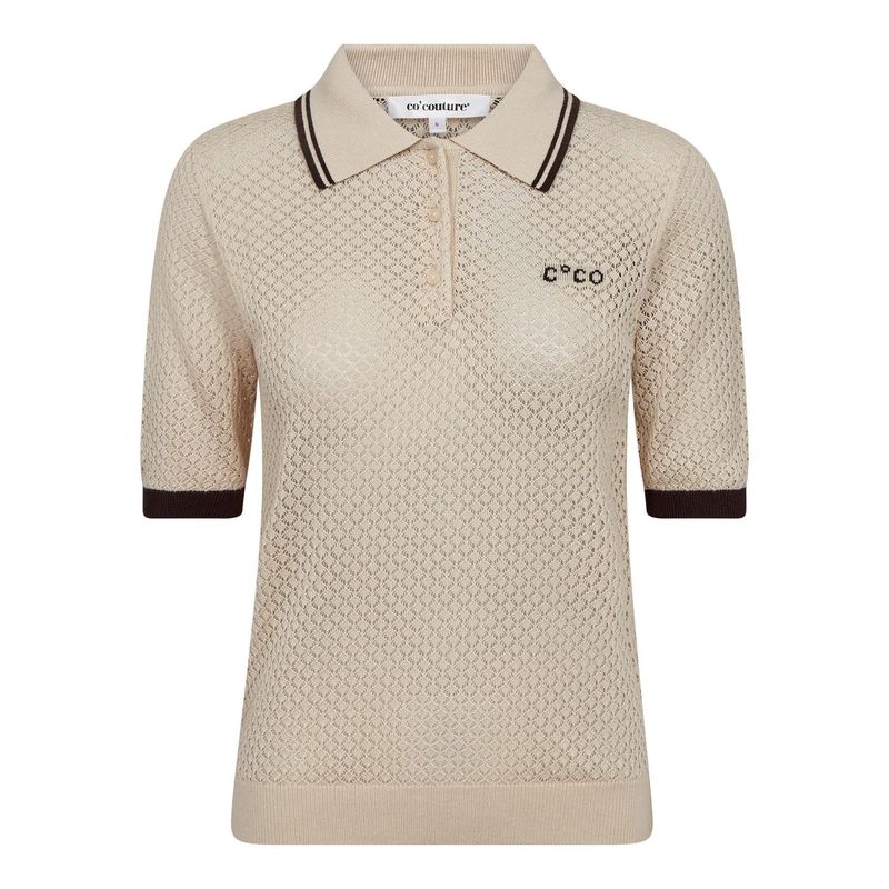 Co'Couture Lue Pointelle Polo