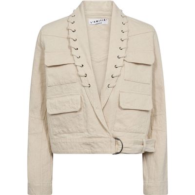 Haute L'Amitié Pielle Structure Crop Jacket