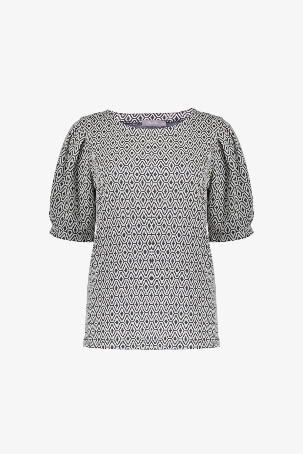 Geisha Top met Jacquard Print