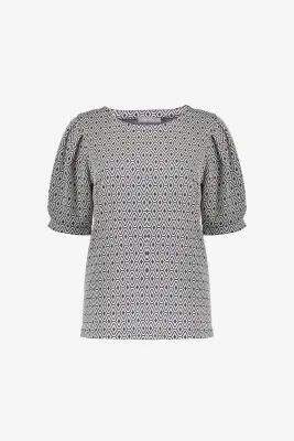 Geisha Top met Jacquard Print