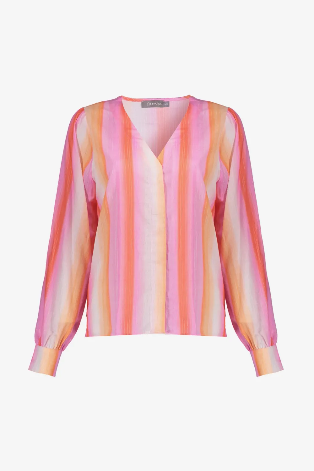 Geisha Blouse met Strepen en Lurex