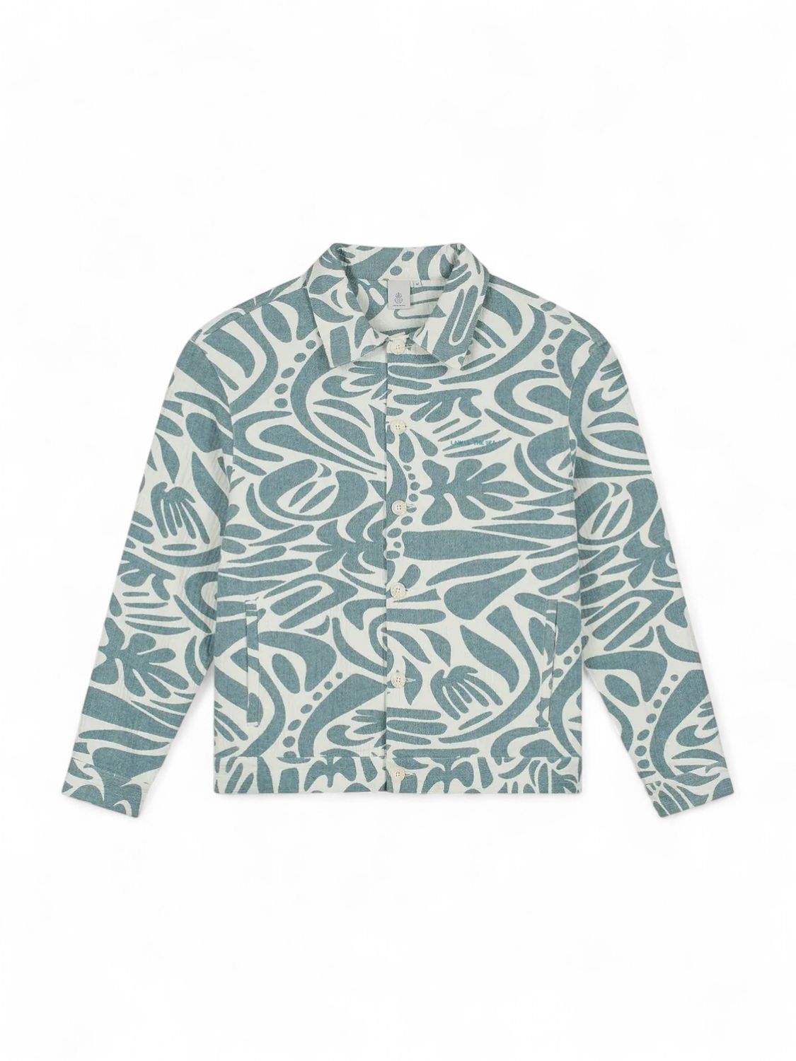 Law of the Sea Sapphie Jacquard Trucker Overshirt