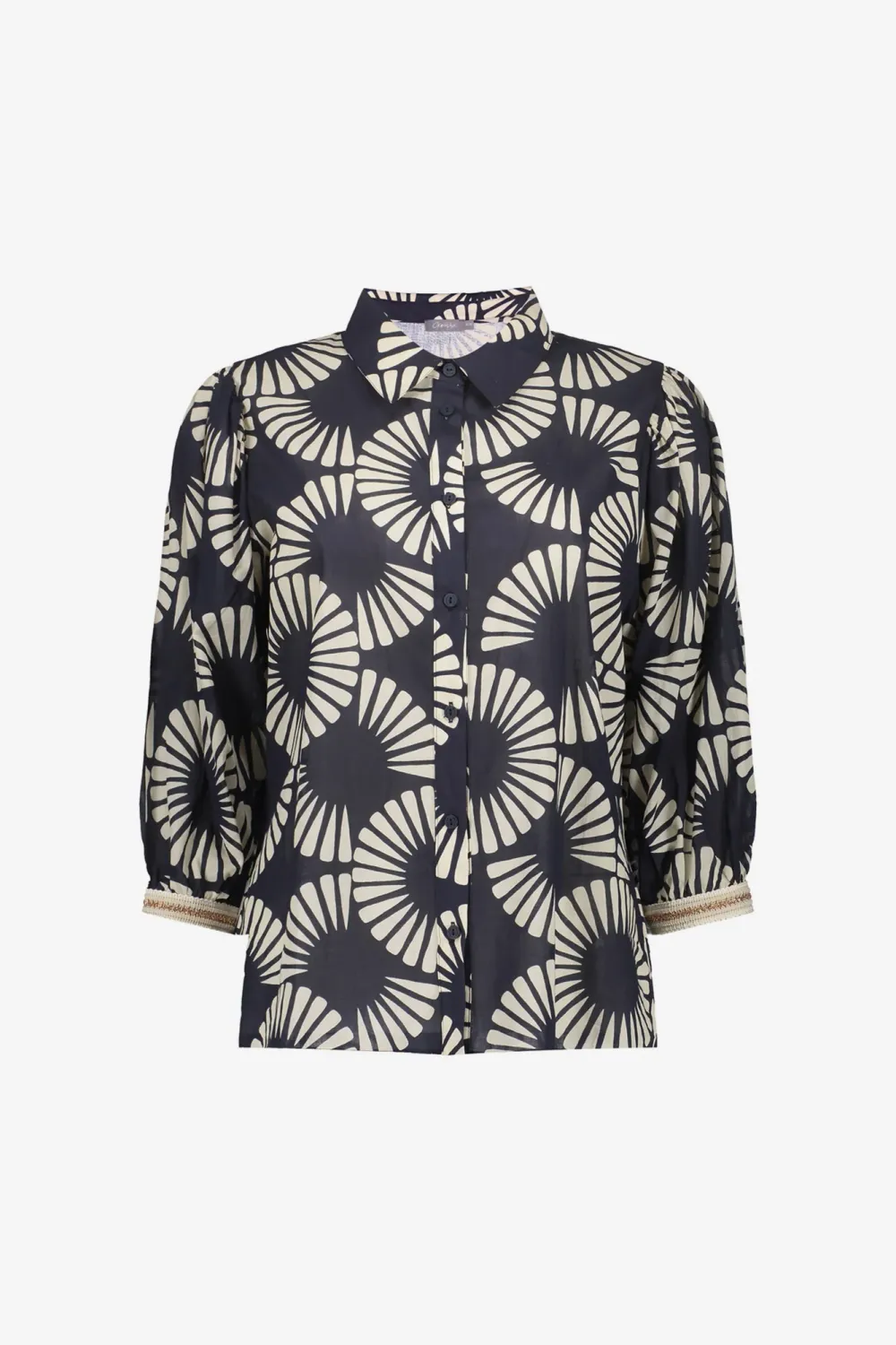 Geisha Blouse met Waaierprint