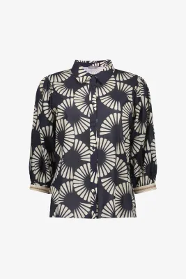 Geisha Blouse met Waaierprint