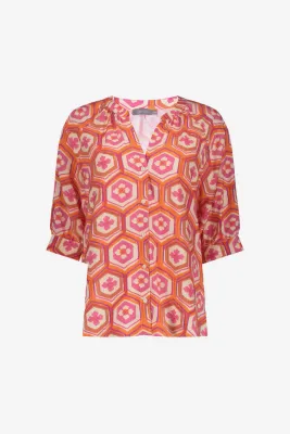Geisha Blouse met Flowerprint