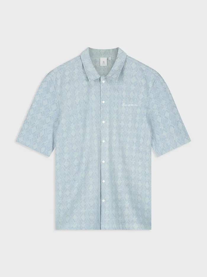 Law of the Sea Saltern Denim Jacquard Blouse