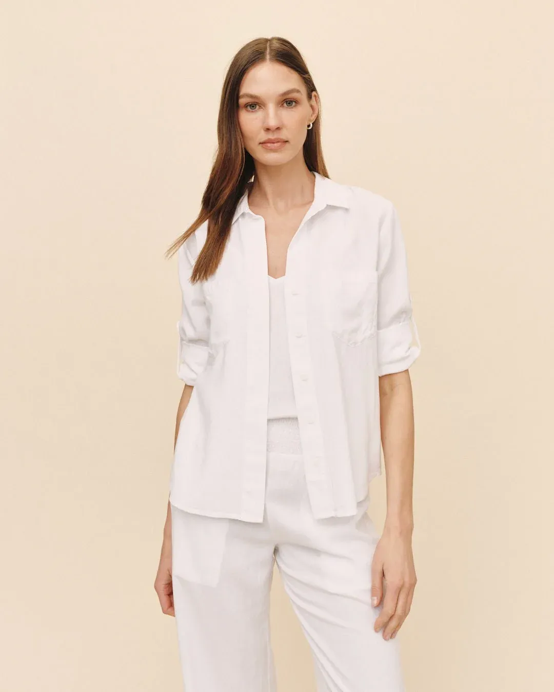 Bella Dahl Split Back Button Down Blouse