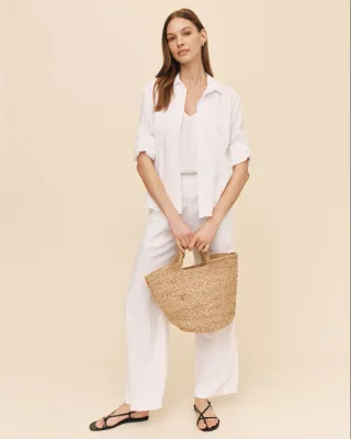 Bella Dahl Split Back Button Down Blouse