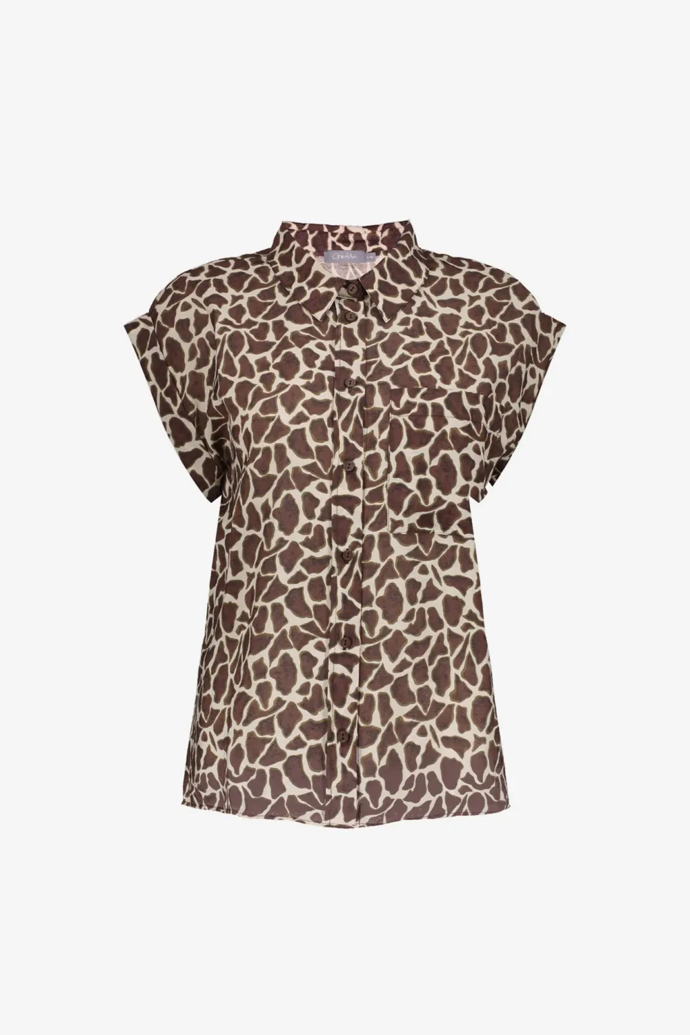 Geisha Blouse met Giraffe Print