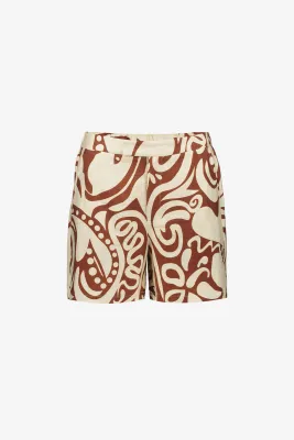 Geisha Swirl Print Short