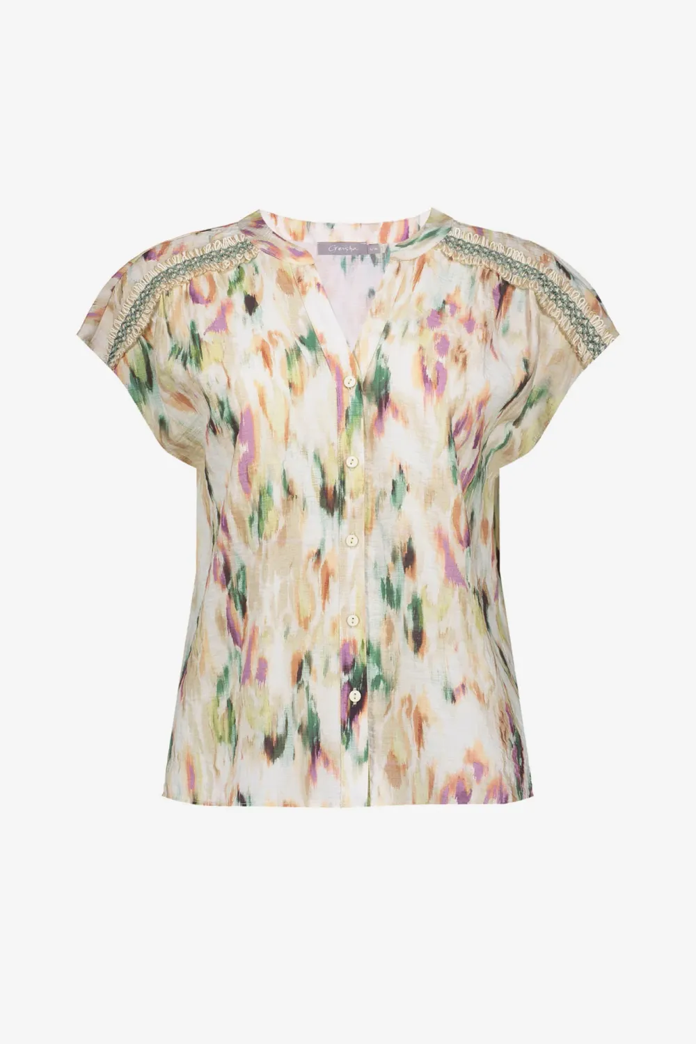 Geisha Aquarelprint Blouse