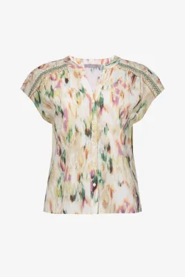 Geisha Aquarelprint Blouse