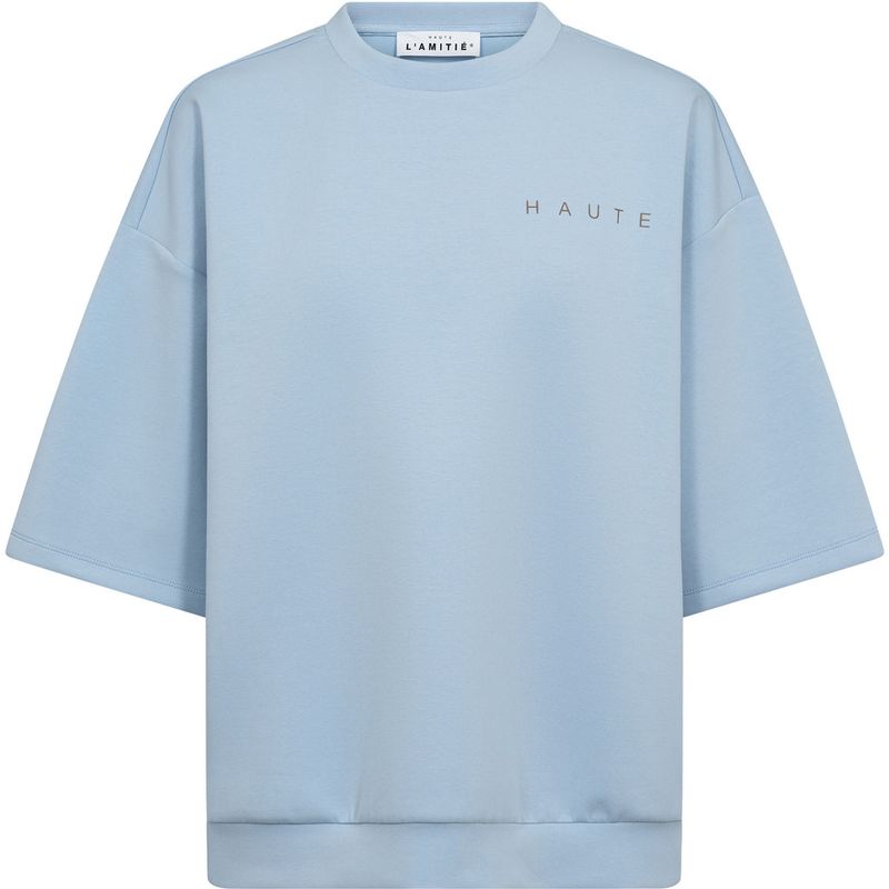 Haute L'Amitie Maxi Split Logo Sweat T-Shirt