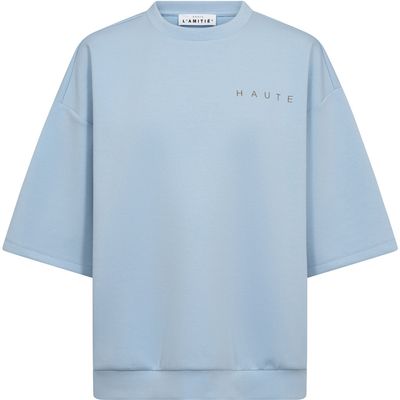 Haute L'Amitie Maxi Split Logo Sweat T-Shirt