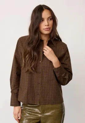 Co'Couture Teffa Padded Check Blouse