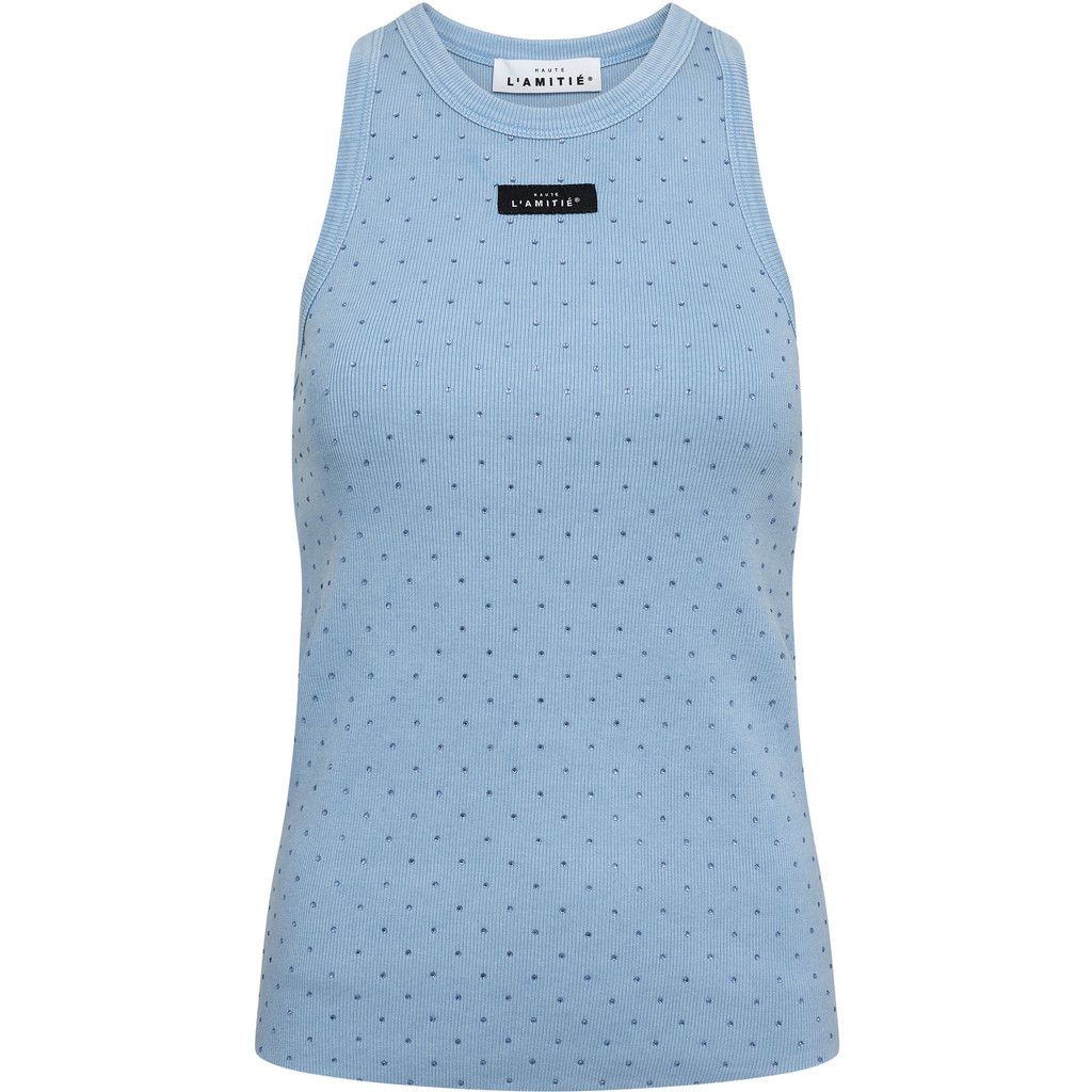 Haute L'Amitié Rib Badge Stone Tank Top