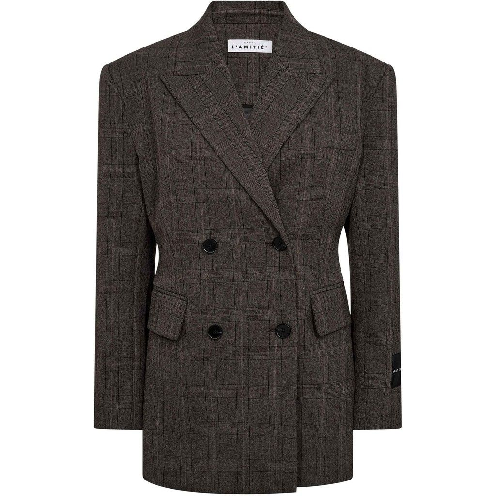 Haute L'Amitié Waist Fit Check Blazer